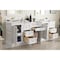 James Martin Vanities De Soto 94in Double Vanity Set, Bright White w/ 3 CM White Zeus Quartz Top 825-V94-BW-DU-WZ - alternate 6